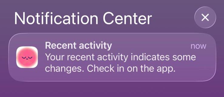 Mood forecast notification screen